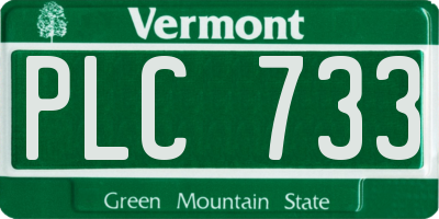 VT license plate PLC733