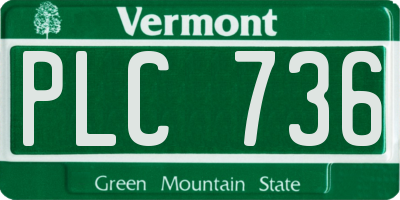 VT license plate PLC736