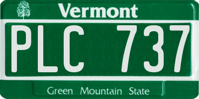 VT license plate PLC737