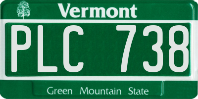 VT license plate PLC738