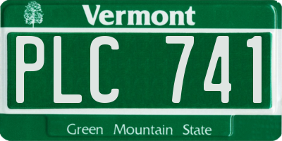 VT license plate PLC741