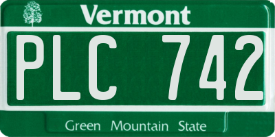 VT license plate PLC742