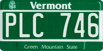 VT license plate PLC746