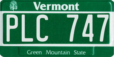 VT license plate PLC747
