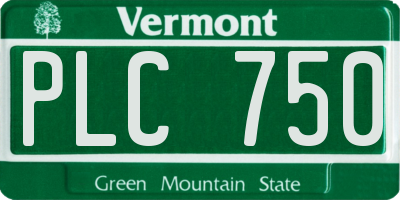 VT license plate PLC750