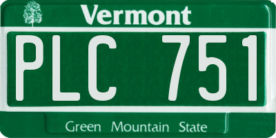 VT license plate PLC751