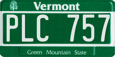 VT license plate PLC757