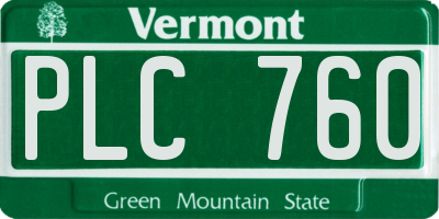 VT license plate PLC760