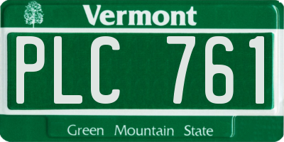 VT license plate PLC761