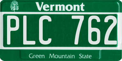 VT license plate PLC762