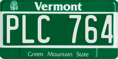 VT license plate PLC764