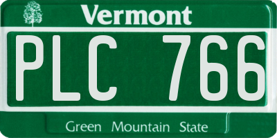 VT license plate PLC766
