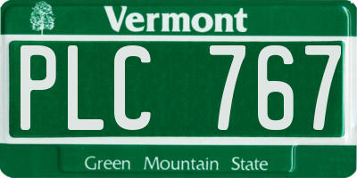 VT license plate PLC767