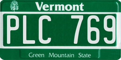 VT license plate PLC769