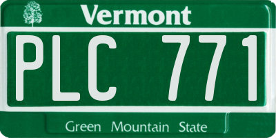 VT license plate PLC771