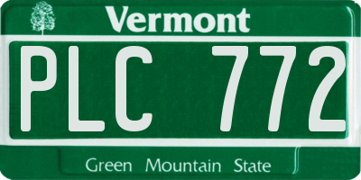 VT license plate PLC772