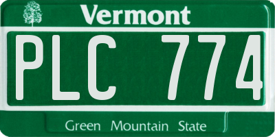 VT license plate PLC774