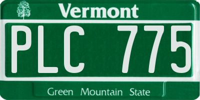VT license plate PLC775
