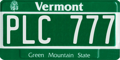 VT license plate PLC777