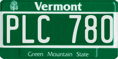 VT license plate PLC780
