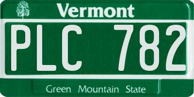 VT license plate PLC782