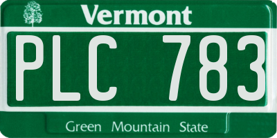 VT license plate PLC783