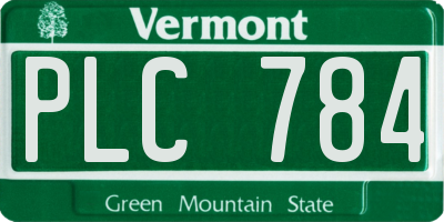 VT license plate PLC784