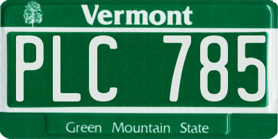 VT license plate PLC785