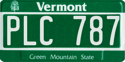 VT license plate PLC787