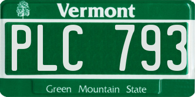 VT license plate PLC793