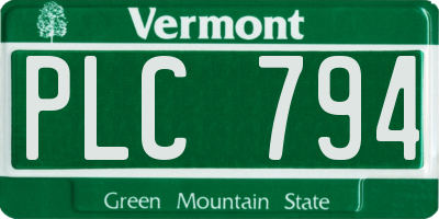 VT license plate PLC794