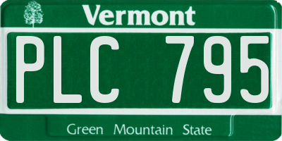 VT license plate PLC795