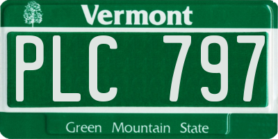 VT license plate PLC797
