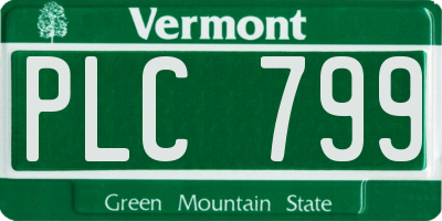 VT license plate PLC799