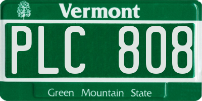 VT license plate PLC808