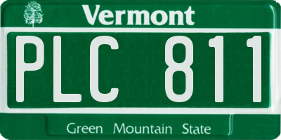 VT license plate PLC811