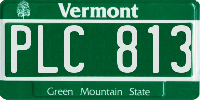 VT license plate PLC813