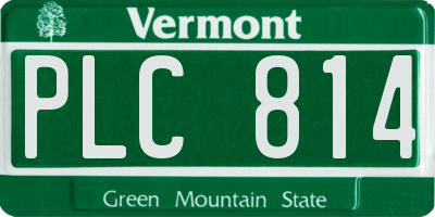 VT license plate PLC814