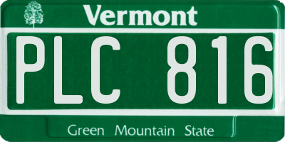 VT license plate PLC816
