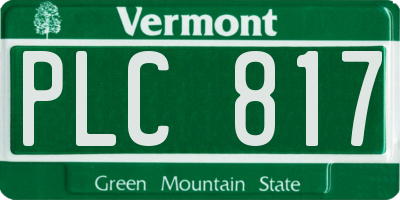 VT license plate PLC817