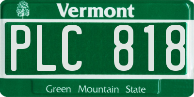 VT license plate PLC818