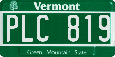 VT license plate PLC819