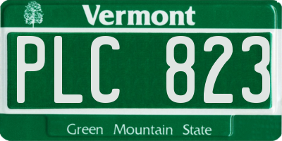 VT license plate PLC823