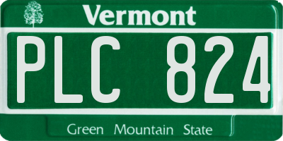 VT license plate PLC824