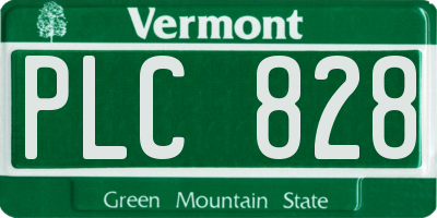 VT license plate PLC828