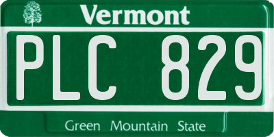 VT license plate PLC829