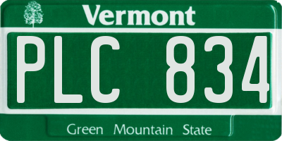 VT license plate PLC834