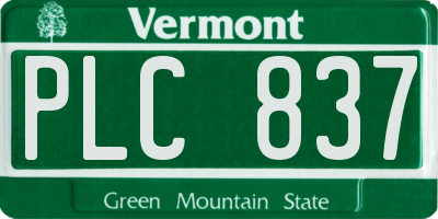 VT license plate PLC837