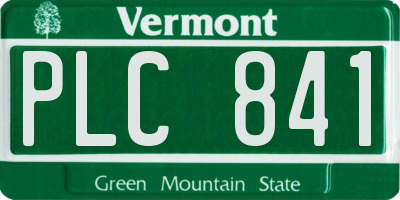 VT license plate PLC841