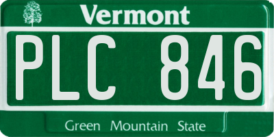 VT license plate PLC846